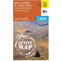 Explorer Active OL48 Ben Lawers & Glen Lyon Map With Digital Version, Orange