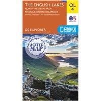 Explorer Active OL 4 The Lake District (North-Western area) Map, Orange