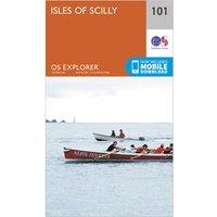Explorer 101 Isles of Scilly Map With Digital Version, Orange