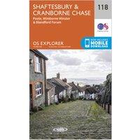 Explorer 118 Shaftesbury & Cranborne Chase Map With Digital Version, Orange