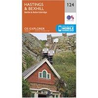 Explorer 124 Hastings & Bexhill Map With Digital Version, Orange
