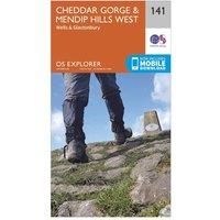 Explorer 141 Cheddar Gorge & Mendip Hills West Map With Digital Version, Orange