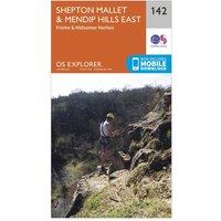 Explorer 142 Shepton Mallet & Mendip Hills East Map With Digital Version, Orange