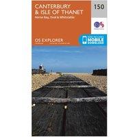 Explorer 150 Canterbury & Isle of Thanet Map With Digital Version, Orange