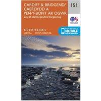 Explorer 151 Cardiff & Bridgend Map With Digital Version, Orange