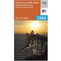 Explorer 153 Weston-Super-Mare & Bleadon Hill Map With Digital Version, Orange