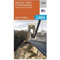 Explorer 154 Bristol West & Portishead Map With Digital Version, Orange