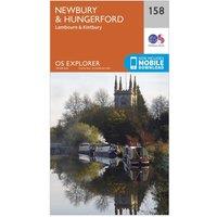Explorer 158 Newbury & Hungerford Map With Digital Version, Orange