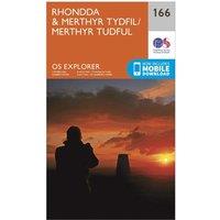 Explorer 166 Rhondda & Merthyr Tydfil Map With Digital Version, Orange