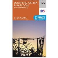 Explorer 175 Southend-on-Sea & Basildon Map With Digital Version, Orange