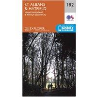 Explorer 182 St Albans & Hatfield Map With Digital Version, Orange