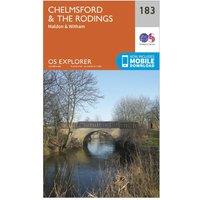 Explorer 183 Chelmsford & The Rodings Map With Digital Version, Orange