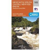 Explorer 185 Newcastle Emlyn, Llandysul & Cynwyl Elfed Map With Digital Version, Orange