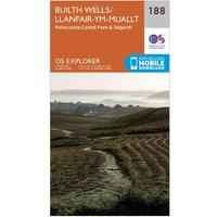 Explorer 188 Builth Wells, Paincastle & Talgarth Map With Digital Version, Orange