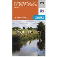 Explorer 191 Banbury, Bicester & Chipping Norton Map With Digital Version, Orange