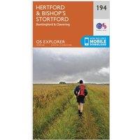 Explorer 194 Hertford & Bishop's Stortford Map With Digital Version, Orange