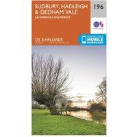 Explorer 196 Sudbury, Hadleigh & Dedham Vale Map With Digital Version, Orange