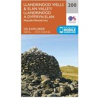 Explorer 200 Llandrindod Wells & Elan Valley & Rhayader Map With Digital Version, Orange