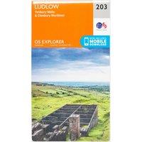 Explorer 203 Ludlow, Tenbury Wells & Cleobury Mortimer Map With Digital Version, Orange