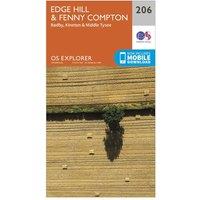 Explorer 206 Edge Hill & Fenny Compton Map With Digital Version, Orange