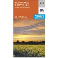 Explorer 210 Newmarket & Havehill, Barrow, Clare & Kedington Map With Digital Version, Orange