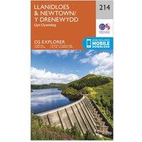 Explorer 214 Llanidloes & Newtown Map With Digital Version, Orange