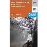 Explorer 219 Wolverhampton, Dudley, Stourbridge & Kidderminster Map With Digital Version, Orange