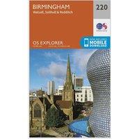 Explorer 220 Birmingham, Walsall, Solihull & Redditch Map With Digital Version, Orange