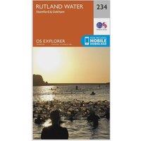 Explorer 234 Rutland Water Map With Digital Version, Orange