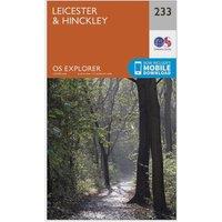 Explorer 233 Leicester & Hinckley Map With Digital Version, Orange