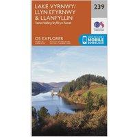 Explorer 239 Lake Vyrnwy & Llanfyllin Map With Digital Version, Orange