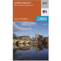 Explorer 241 Shrewsbury, Wem, Shawbury & Baschurch Map With Digital Version, Orange