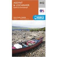 Explorer 442 Assynt & Lochinver Map With Digital Version, Orange