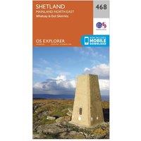 Explorer 468 Shetland - Mainland North East Map With Digital Version, Orange