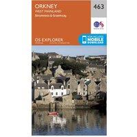 Explorer 463 Orkney - West Mainland Map With Digital Version, Orange
