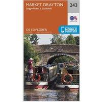 Explorer 243 Market Drayton, Loggerheads & Eccleshall Map With Digital Version, Orange