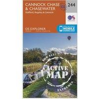 Explorer Active 244 Cannock Chase & Chasewater Map With Digital Version, Orange