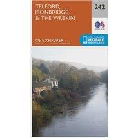 Explorer 242 Telford, Ironbridge & The Wrekin Map With Digital Version, Orange