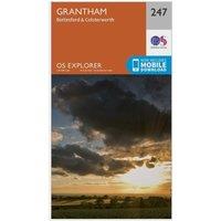 Explorer 247 Grantham Map With Digital Version, Orange