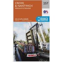 Explorer 257 Crewe & Nantwich Map With Digital Version, Orange