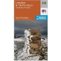 Explorer 335 Lanark & Tinto Hills Map With Digital Version, Orange