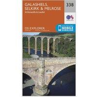 Explorer 338 Galashiels, Selkirk & Melrose Map With Digital Version, Orange