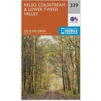 Explorer 339 Kelso, Coldstream & Lower Tweed Valley Map With Digital Version, Orange