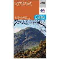 Explorer 348 Campsie Fells Map With Digital Version, Orange