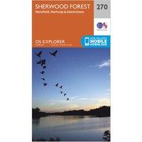 Explorer 270 Sherwood Forest Map With Digital Version, Orange