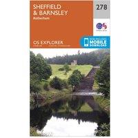 Explorer 278 Sheffield & Barnsley Map With Digital Version, Orange