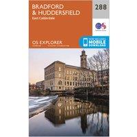 Explorer 288 Bradford & Huddersfield Map With Digital Version, Orange