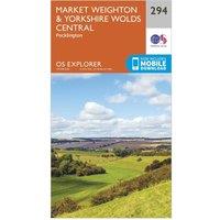 Explorer 294 Market Weighton & Yorkshire Wolds Central Map With Digital Version, Orange