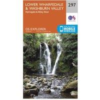 Explorer 297 Lower Wharfedale & Washburn Valley Map With Digital Version, Orange
