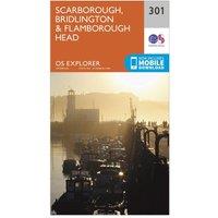 Explorer 301 Scarborough, Bridlington & Flamborough Head Map With Digital Version, Orange